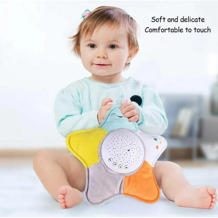 

Kids LED Star Night Light Plush Pillows Stuffed Toys Soft & Huggable with 10 Songs Calming Music & 3 Modes Stars Projector Light for Bedtime By TWSOUL