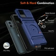 thumbnail image 4 of Decase Case for Motorola Moto G (2023),TPU+PC,Built-in Magnetic Kickstand,with Card Holder Dual-Layer Design Heavy Duty Shockproof Protection Phone Case for Motorola Moto G (2023),Blue, 4 of 7