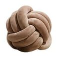 thumbnail image 3 of DOLITY Soft Knot Ball Pillow Round Handmade Throw Pillow for Office Living Room brown, 3 of 9