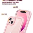 thumbnail image 4 of IBAOLEA Designed for iPhone 13 Case, Full Body Rugged Case with Built-in Touch Sensitive Anti-Scratch Screen Protector, Soft TPU Bumper Case for iPhone 13 6.1" (Pearl Pink), 4 of 7