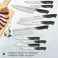 thumbnail image 3 of JoyJolt 11-Piece Assorted Knife Block Set High Carbon Steel Kitchen Knife, 3 of 7