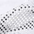 thumbnail image 6 of TTAO Kids Boys Shiny Sequins Shirt Latin Jazz Hip Hop Coat Jacket Ballroom Dancewear 4-14Y White 12-14, 6 of 7