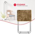 thumbnail image 2 of Home Basics Table Pliante, Marron, 2 of 2