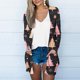 thumbnail image 1 of Cárdigan de moda para mujer, informal, de manga larga, estampado, con bolsillos, blusa de poliéster, 1 of 5
