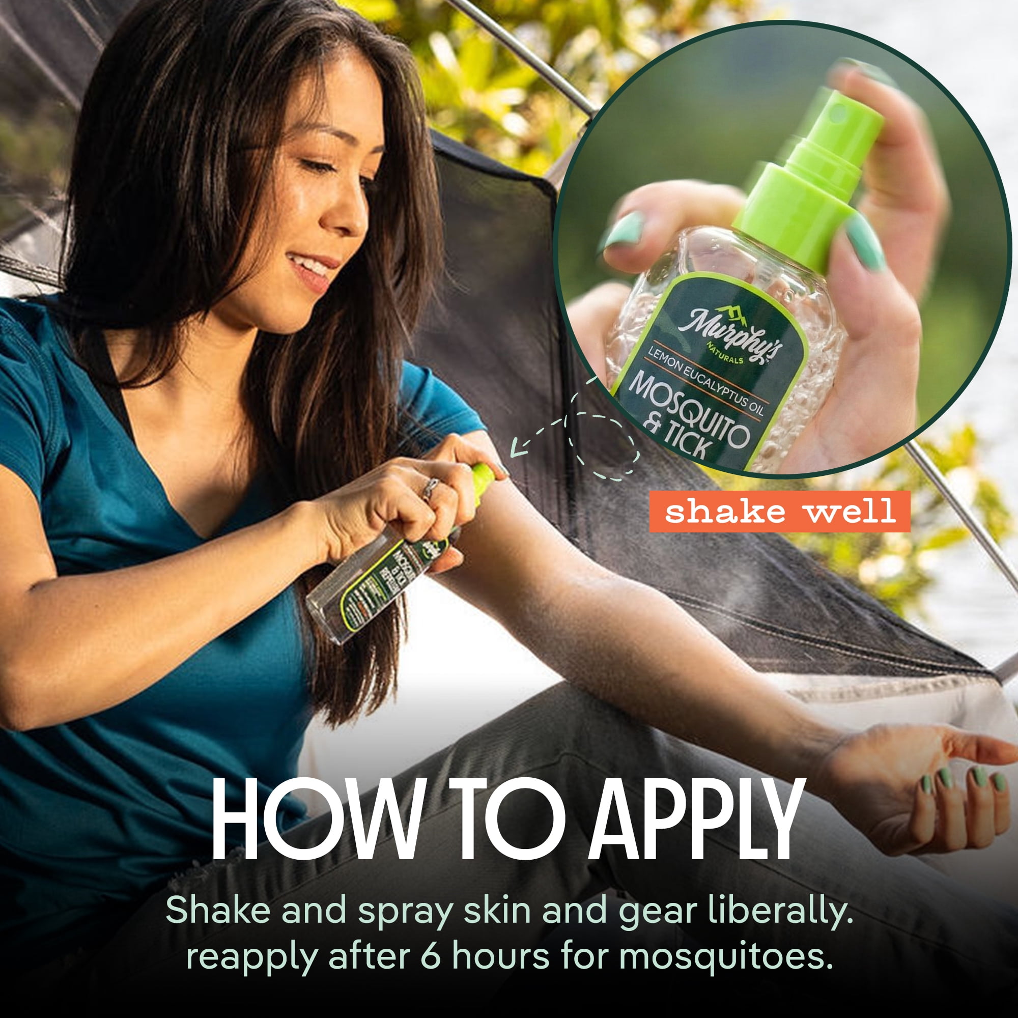 Murphy’s Naturals Plant-Based Mosquito & Tick Repellent Spray, Lemon Eucalyptus Oil, 4oz
