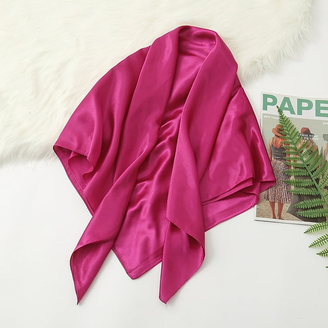 35 Inch Satin Head Scarves Large Square Scarves Silky Head Scarf