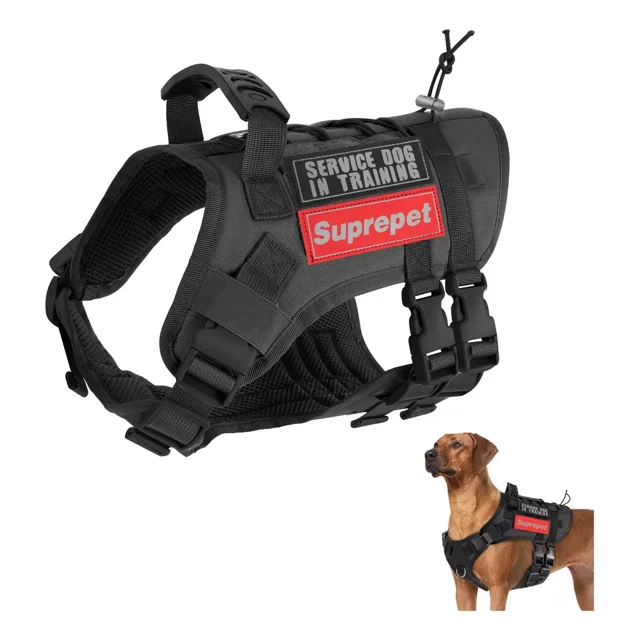 Pecheras Tactico Arnés Para Perro Con 4velcro Grande Mediano