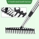 thumbnail image 4 of Bow Rake Heavy Duty Garden Rake 17 Steel Tines Metal Head Rake Tool for Loosening Soil Gathering Leaf Leveling Lawn, 4 of 5