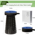 thumbnail image 2 of 2025 Upgraded XXL Collapsilbe Stool with Cushion,More Sturdy and Height 19.7“,D11.8”,Portable and Lightweight Adjustable Telescoping Stool for Camping Hiking BBQ Max Loading 1000Ibs, 2 of 15