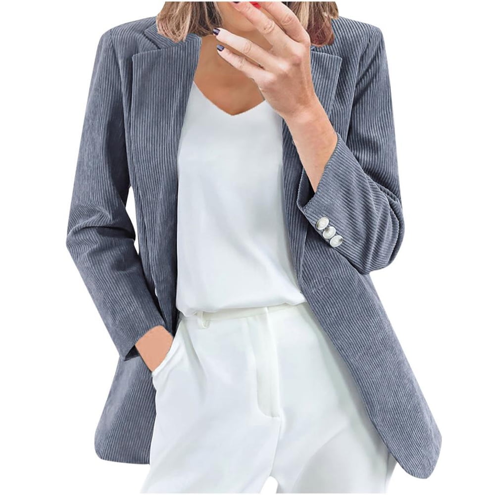 Veste En Velours Femme Chemises En Velours Pour Femme - Style Rétro - Manches Longues - Col En Blazer Rouge