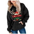 thumbnail image 7 of Staki Kids Long Sleeve Kids Christmas Hoodie Girl Cute hoodie with Pocket(Black,7-8 Years), 7 of 7