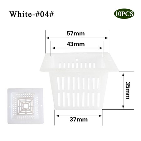 Aeroponic Hydroponic Plant Grow Vegetable Planting Basket Nursery Pots Net Cup Mesh Pot WHITE-04