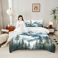 thumbnail image 3 of Manfei Natural Landscape Bedding Comforter Set,Mountain Pine Tree Twin Comforter Sets,Rustic Plant Bedding Set For Adults,Breathable Home Decor Reversible,2-Piece, 3 of 7