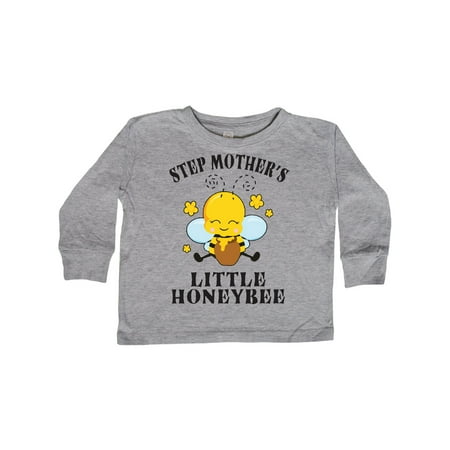 

Inktastic Cute Bee Step Mother s Little Honeybee with Stars Gift Toddler Boy or Toddler Girl Long Sleeve T-Shirt