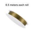 thumbnail image 2 of Uxcell 24 Gauge Copper Wire 0.5mm Dia Golden Brown Resistant Beading Wires Pendant Making Art Craft 6.5M 1 Roll, 2 of 6