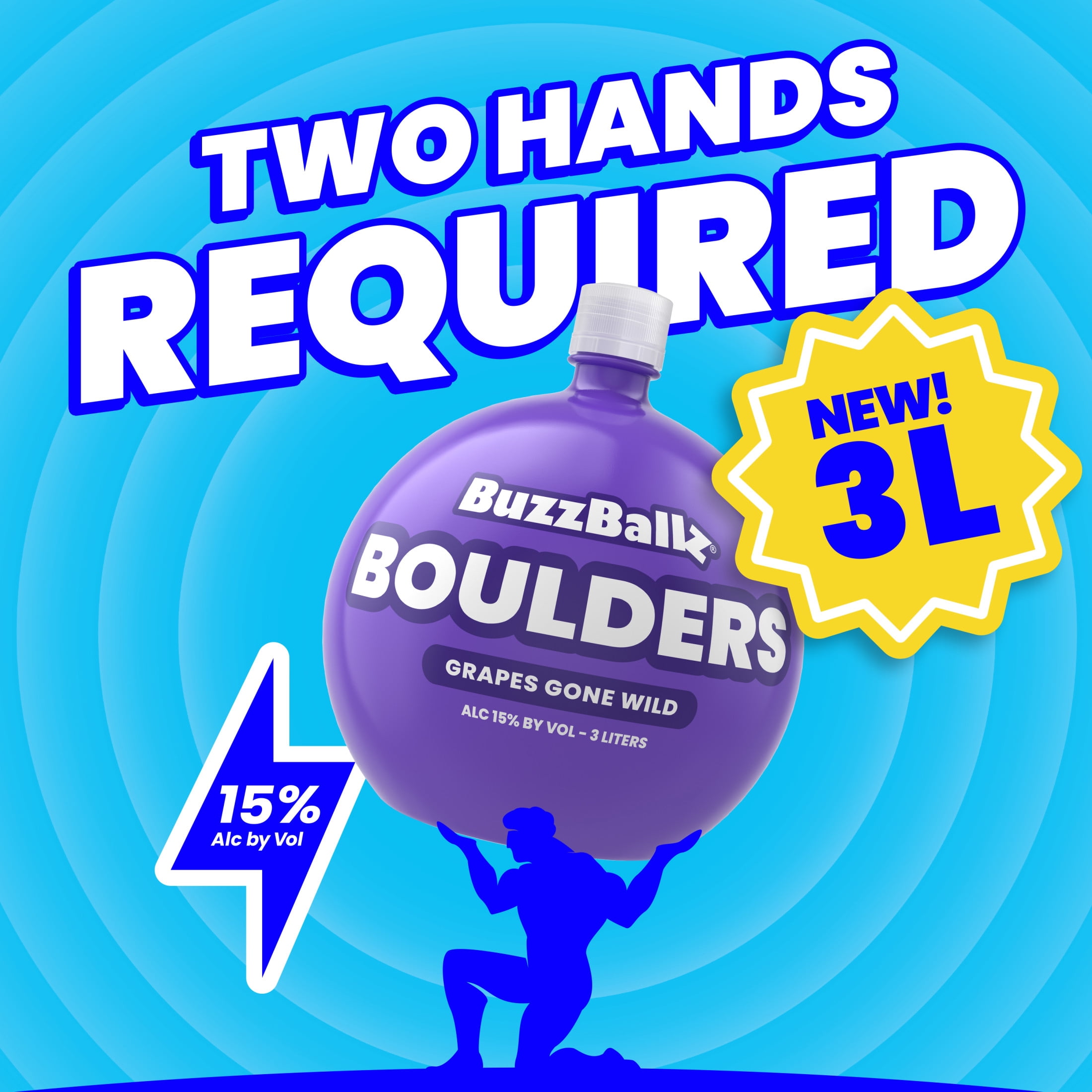 BuzzBallz Boulders Grapes Gone Wild Cocktail, 3l, 30 Proof (15% ABV)