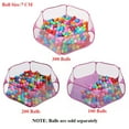 thumbnail image 3 of Jacone Portable Cute Pink Hexagon Children Ball Pit, Indoor and Outdoor Easy Folding Ball Play Pool Kids Toy Play Tent with Carry Tote, Balls Not Included, 3 of 5