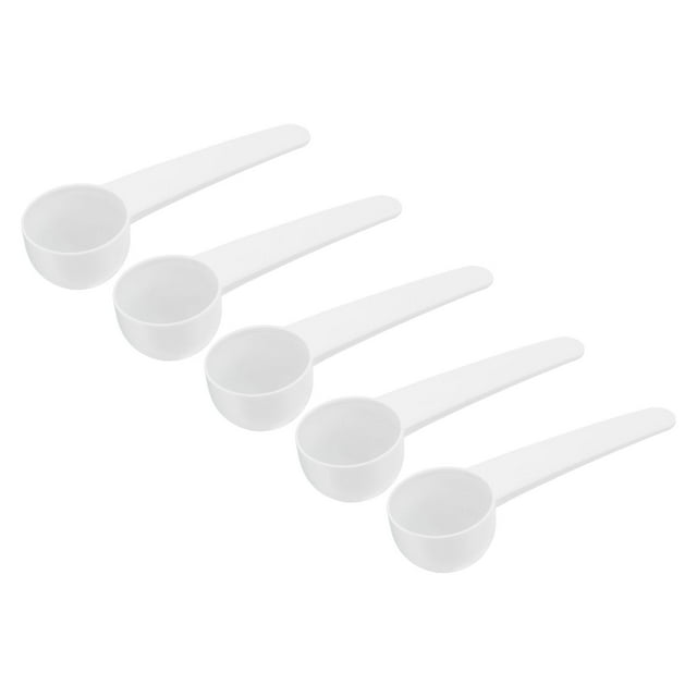 Unique Bargains Micro Spoons 5 Gram Measuring Scoop Plastic Round Bottom Mini Spoon 50 Pack