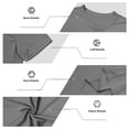 thumbnail image 7 of Hearthz Mens Henley Shirts 3 Button Mens Short Sleeve Shirt Basic Breathable Moisture Wicking Mens Athletic Shirts Dark Gray XXXL, 7 of 7
