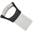 thumbnail image 1 of Food Slicer Assistant Tool, Tomato Meat Onion Holder Slicing Portable Kitchen Gadgets Utensil Stainless Steel Vegetable Cutting Aids For, 1 of 5