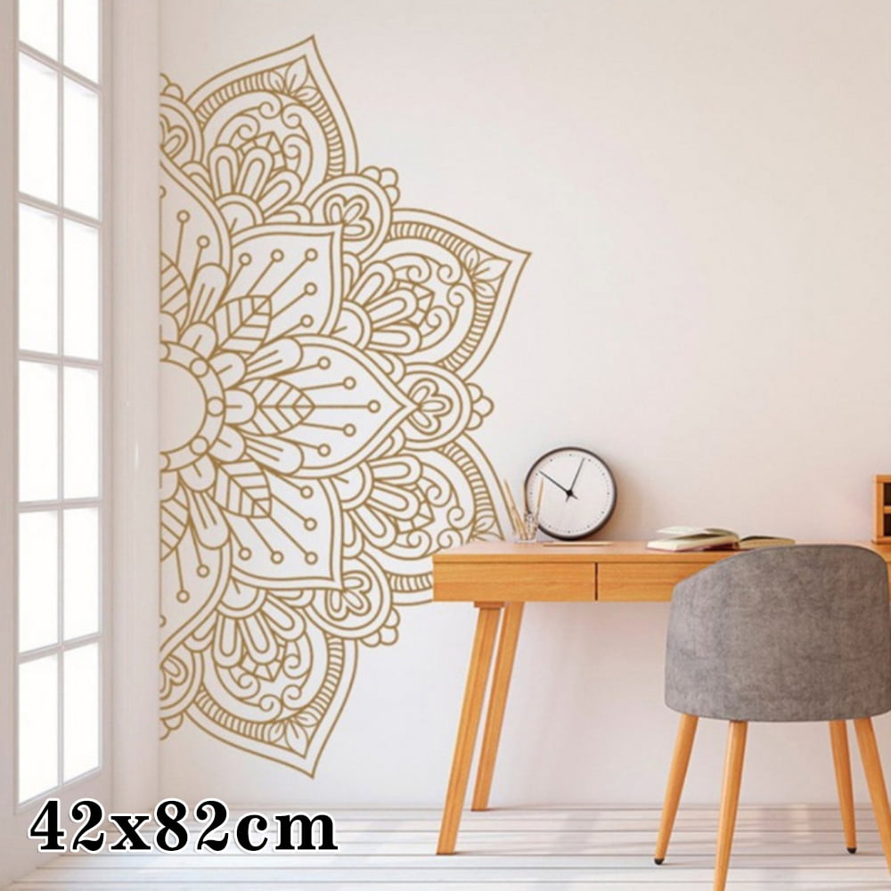 Large Lotus Wall Stickers Living Bedroom Home Decor Home Office Wall Decor Mural 
