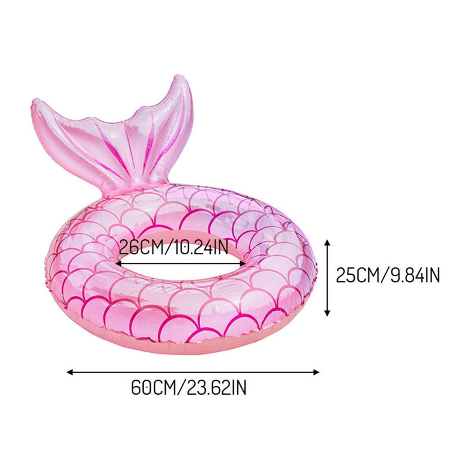 swimming gear Inflatable Pool Float Tail Shaped Swimming Tube Ring ...