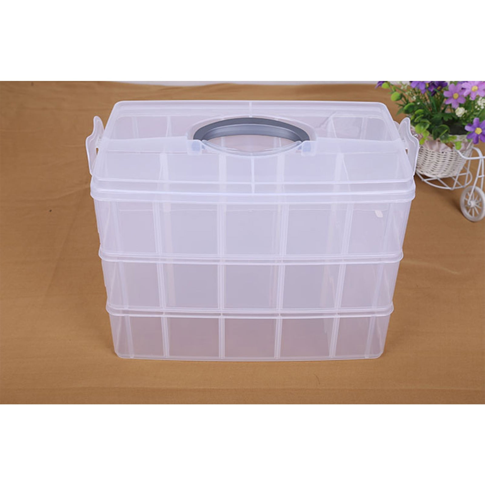 Plastic Bead Storage Organizer, Toolbox for Crafts and Jewelry,Plastic Craft Beads Jewellery Storage Organizer Tool Box Case