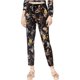 thumbnail image 1 of bar III Pantalones de chándal casuales florales para mujer, negro, mediano bar III Pantalones deportivos, 1 of 1