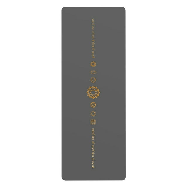 Eco Friendly Exercise Yoga Mat, Luxurious Non-Slip Design Alignment Lines Pattern Made of Natural PU Rubber Mat Exercise Equipment for Home Workout(72*27")