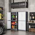 thumbnail image 2 of AUHUP 4 Doors Garage Storage Cabinets with 3 Adjustable Shelves, 71"H Locking Steel Storage Cabinet for Home Office, Garage,Warehouse,Workshop (Gray White), 2 of 8