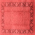 thumbnail image 1 of Ahgly Company Indoor Square Oriental Red Industrial Area Rugs, 7' Square, 1 of 4