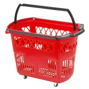 VEVOR 6-Pack Rolling Shopping Baskets (Red)