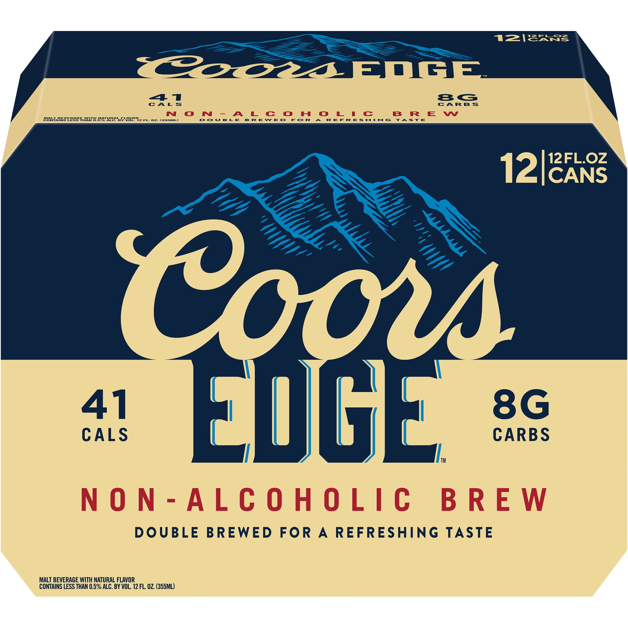 Coors Edge, 12 Pack, 12 fl oz Aluminum Cans, 0.4% ABV