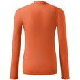 thumbnail image 2 of Lightweight Ruffle Mock Neck Tops Ribbed Lettuce Trim Soft Base Layer for Women, 2 of 6