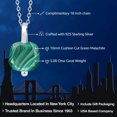thumbnail image 2 of Gem Stone King 5.00 Ct Cushion Green Malachite 925 Sterling Silver Pendant with Chain, 2 of 4