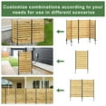 thumbnail image 3 of Cedar Wood Privacy Screen, AluminumAlloy Outdoor Privacy Walls, Wood Fence for Pool Equipment Enclosure, Trash Can Enclosures, Air Conditioner Fence, 3 of 5