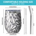 thumbnail image 5 of 12oz Stemless Wine Tumblers Light Dark Floral Burst Pattern Vacuum Insulated Stainless Steel Travel Tumbler Cups Mug with Lid and Straw for Champaign,Cocktail,Beer with Cleaning Brush, 5 of 5