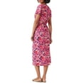 thumbnail image 2 of NIC+ZOE womens  Blurred Floral Ss Side Slit Midi Dress, S, 2 of 3