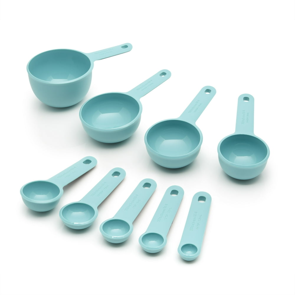 Kitchenaid 9piece BPAFree Plastic Measuring Cups and Spoons Set in