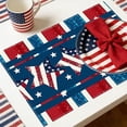 thumbnail image 4 of 250th Anniversary USA Flag Element Linen Placemat, "America" Star & Fireworks Design Patriotic Placemat Decor for 4th of July Independence Day(18x12"), 4 of 5