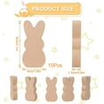 thumbnail image 2 of 10Pcs Easter Wooden Bunny Cutouts, Unfinished Bunny Table Wooden Signs, Bunny Shaped Craft Tags, Easter Wood Bunny Slice Ornament for Easter Spring Home Decor Classroom DIY Art Craft, 2 of 7