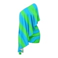 thumbnail image 4 of Wycnly Womens Dresses Ruffle One Shoulder Sexy Wrap Bodycon Night Club Formal Dresses Sleeveless Slash Neck Leaves Print Mini Summer Dress Mint Green XL Clearance Clothes, 4 of 4