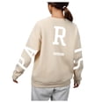 thumbnail image 1 of WEAIXIMIUNG Chandails Camouflage pour Femmes Coupe Ample Décontractée avec Imprimé Lettre Manches Longues Col Rond Chandail, 1 of 5