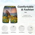 thumbnail image 5 of Lsque Mens Swim Trunks Horse Sunflowers Pattern - Bathing Suit Compression Liner - Beach Swim Shorts Swimwear - (S-3XL) - Stretch Quick Dry -X-Large, 5 of 9