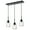 Black, variant on Melucee Farmhouse Dining Room Chandelier 3-Lights Black Kitchen Island Light, Clear Glass Pendant Lighting Fixtures