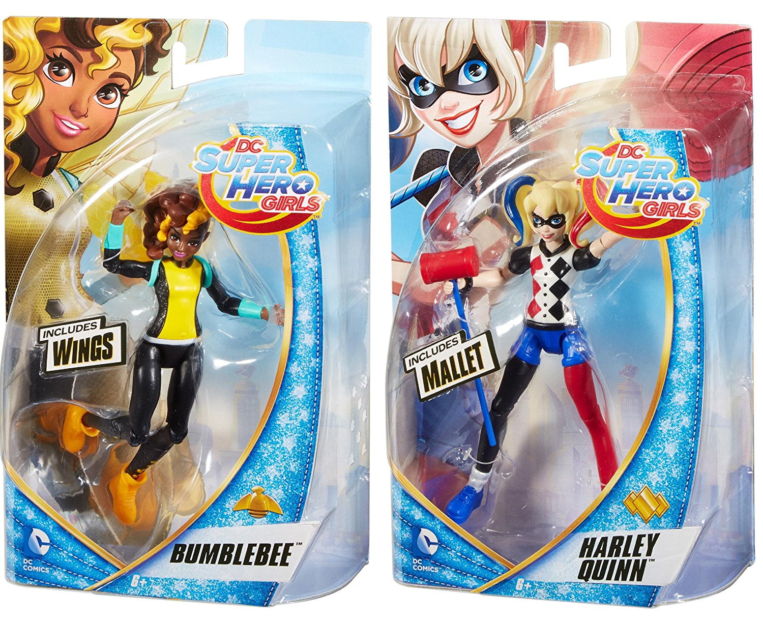 DC Super Hero Girls Harley Quinn Action Doll Bumble Bee Villain Super Hero 6 High Figures