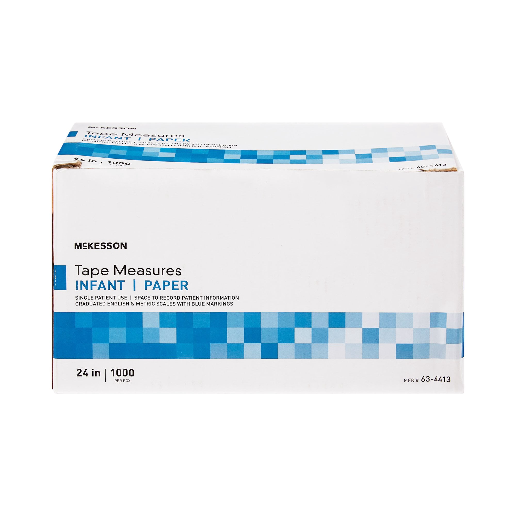 McKesson Infant Tape Measures, Paper - English and Metric Scales, 24 in L, 1000 Ct
