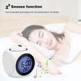 thumbnail image 5 of LED Projection Alarm Clock with High Brightness, Silent Design, Battery Operated, White/Black, 5 of 6