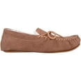 thumbnail image 4 of SNUGRUGS Men's Rubber Sole Suede Sheepskin Moccasin Slippers - Light Brown - US 8, 4 of 7