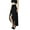 Black, variant on Bimba Women Asymmetrical Rayon Skirt High Low Skirt